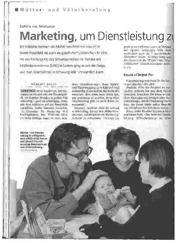Vorschauseite 1: Marketing, um Dienstleistung zu verkaufen?