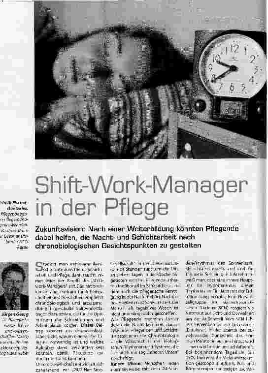 Vorschauseite 1: Shift-Work-Manager in der Pflege