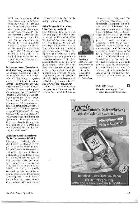 Vorschauseite 4: Den Abrechnungsprozess auslagernDie Leistungsabrechnung einem externen Dienstleister anzuvertrauen, kann von Vorteil sein