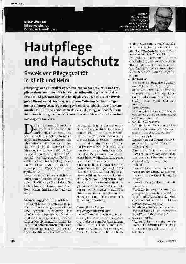 Vorschauseite 1: Hautpflege und Hautschutz