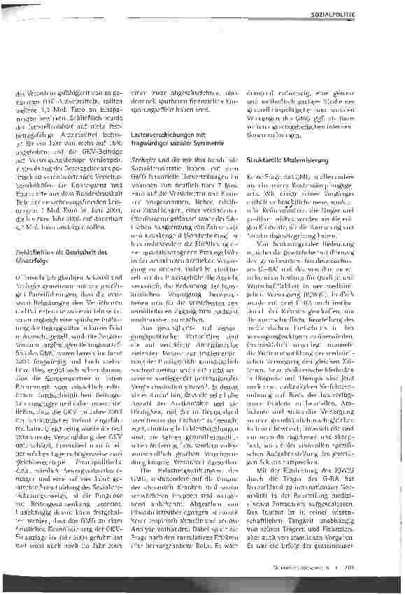 Vorschauseite 2: Licht und Schatten - Die Gesundheitspolitik der Regierung Schröder in der letzten Legislaturperiode