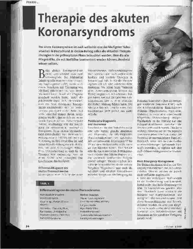 Vorschauseite 1: Therapie des akuten Koronarsyndroms