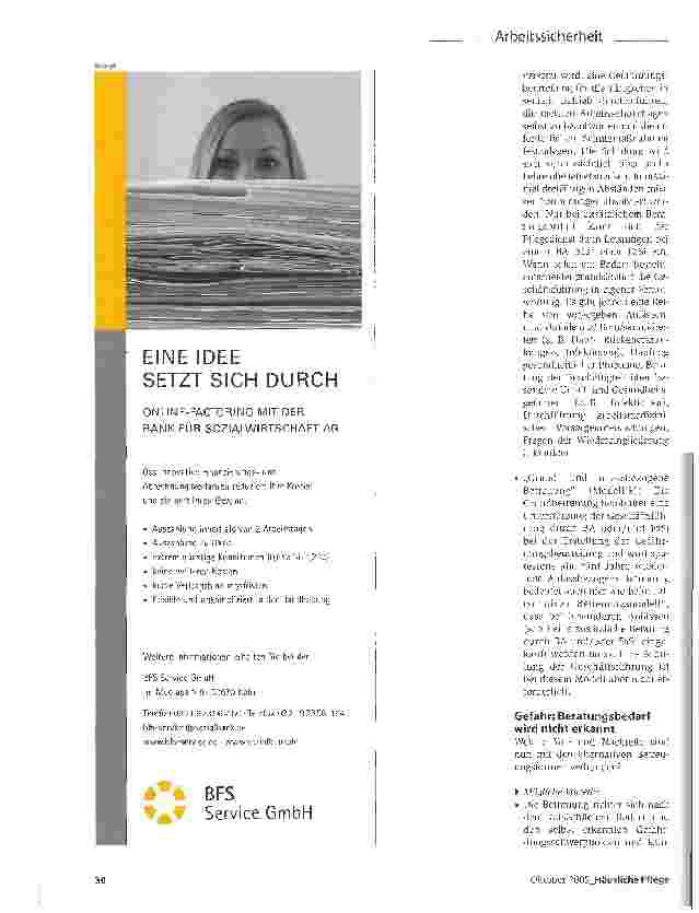 Vorschauseite 3: Beratung zum Arbeitsschutz: Kleine Dienste haben die Wahl