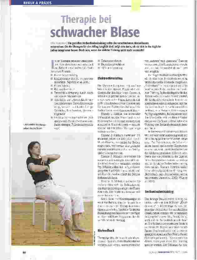 Vorschauseite 1: Therapie bei schwacher Blase