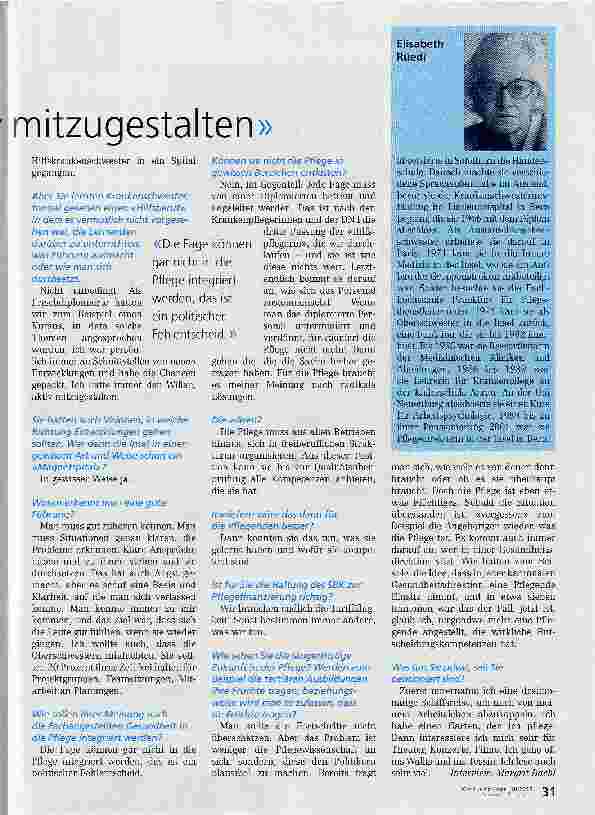 Vorschauseite 2: Ich hatte immer den Willen, aktiv mitzugestalten
