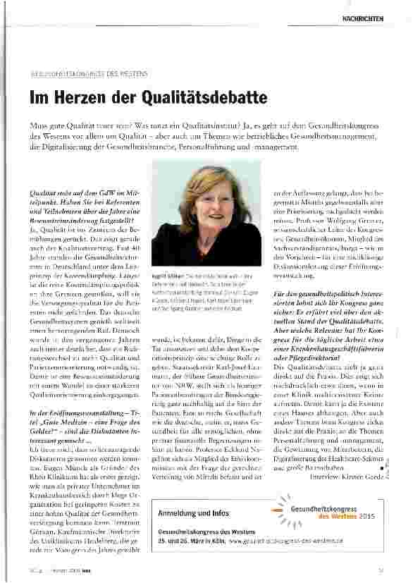 Vorschauseite 1: Im Herzen der Qualitätsdebatte
