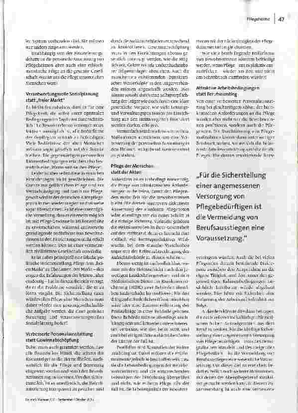 Vorschauseite 2: Die Pflegekatastrophe abwenden