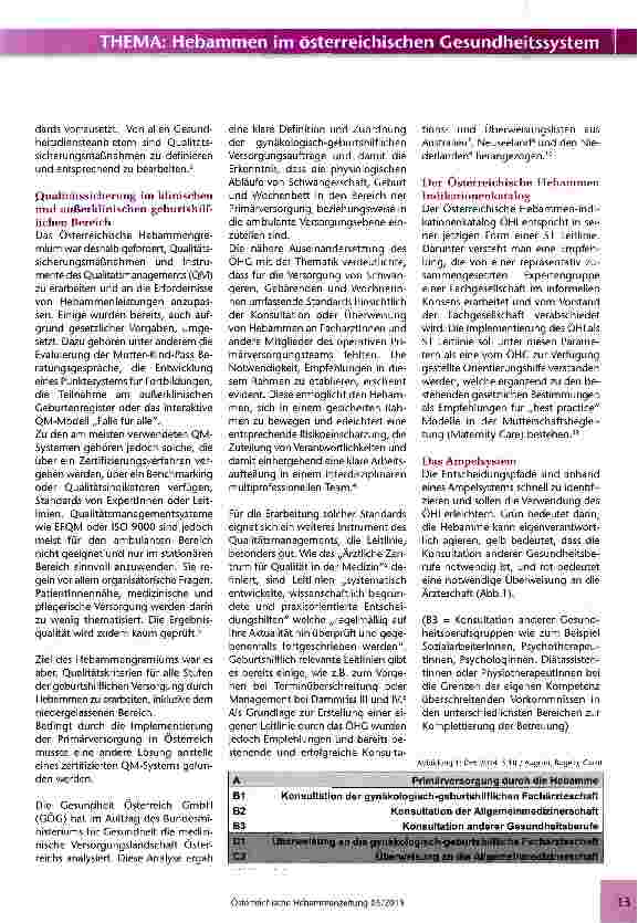 Vorschauseite 2: Qualitätsmanagement für Hebammen -Österreichischer Hebammen Indikationenkatalog OHI