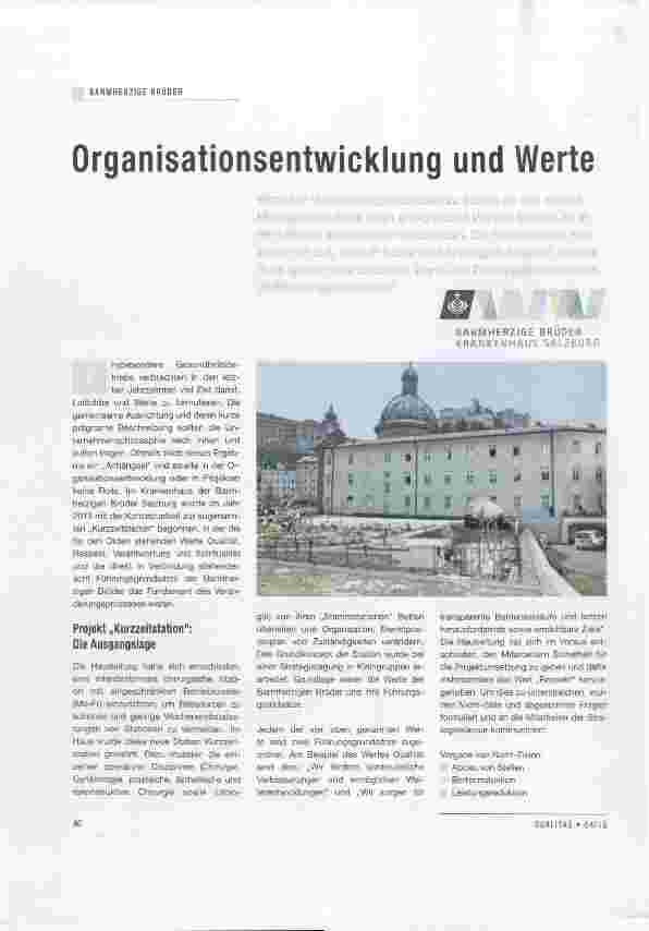 Vorschauseite 1: Organisationsentwicklung und Werte