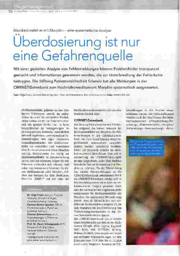 Vorschauseite 1: Überdosierung ist nur eine Gefahrenquelle