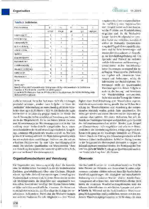 Vorschauseite 2: Interdisziplinäre Verantwortung im klinischen Wundmanagement