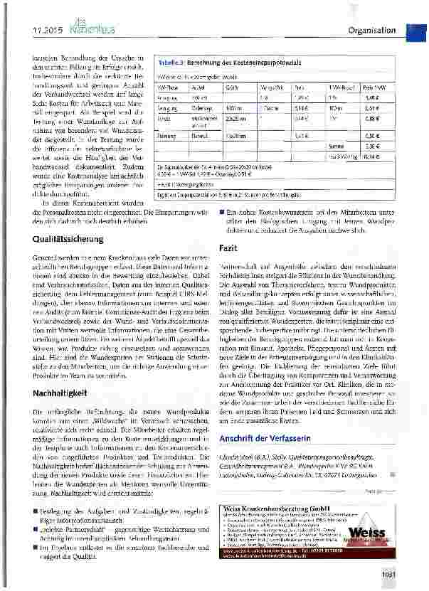 Vorschauseite 3: Interdisziplinäre Verantwortung im klinischen Wundmanagement