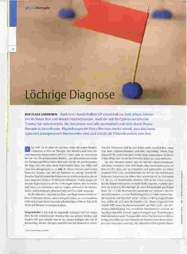Vorschauseite 1: Löchrige Diagnose