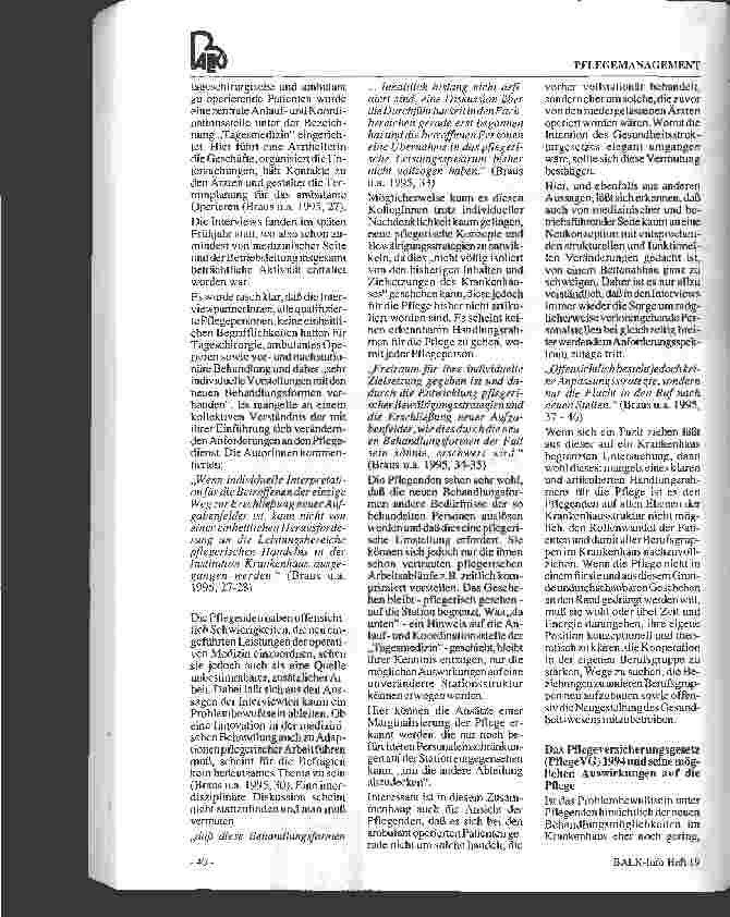 Vorschauseite 4: Die Zukunft der Pflege zwischen Gesundheitsstrukturgesetz und Pflegeversicherungsgesetz