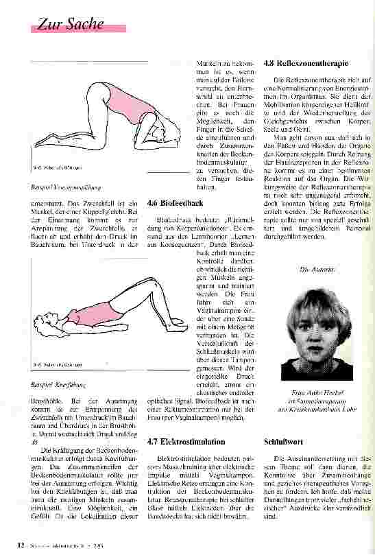Vorschauseite 3: Gezielt helfen - aber wie? Miktionsstörungen nach Rektumexstirpation (Teil 2)