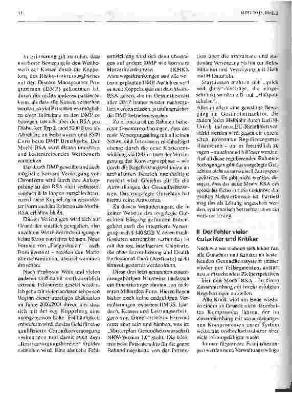 Vorschauseite 2: Blick auf das gesamte System fehlt - Nach der Bürgerversicherung jetzt auch noch der Morbi-RSA
