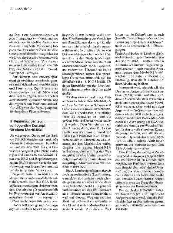 Vorschauseite 3: Blick auf das gesamte System fehlt - Nach der Bürgerversicherung jetzt auch noch der Morbi-RSA