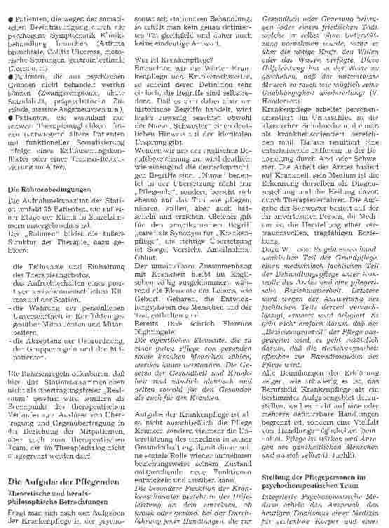 Vorschauseite 2: Die stationäre Psychotherapie aus der Sicht der Pflege