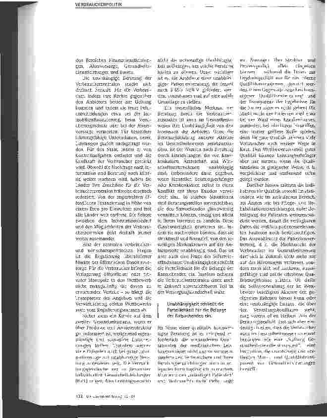 Vorschauseite 4: Perspektiven der Verbraucherund Gesundheitspolitik