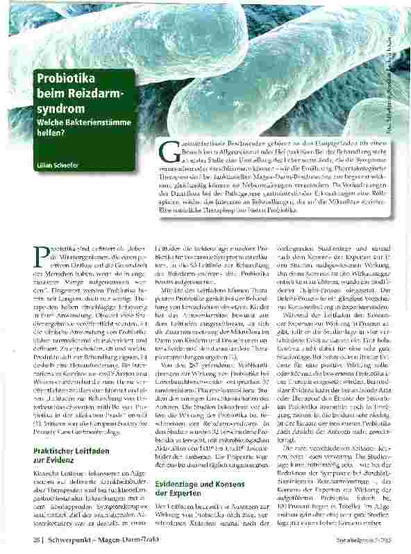 Vorschauseite 1: Probiotika beim Reizdarmsyndrom