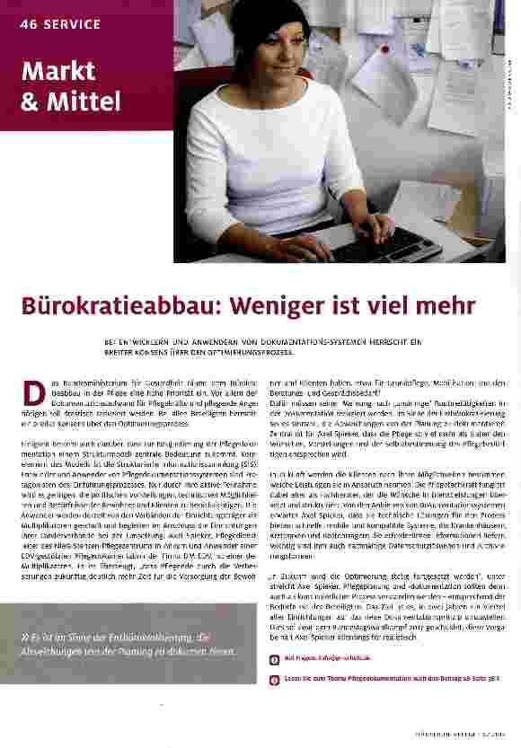 Vorschauseite 1: Bürokratieabbau: Weniger ist viel mehr
