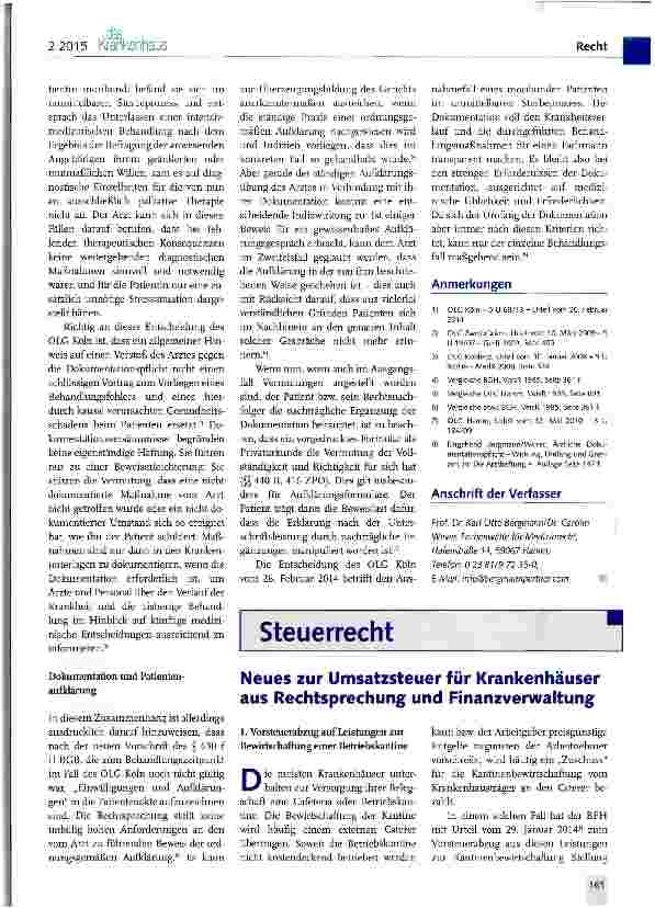 Vorschauseite 2: Zum Dokumentationsumfang ärztlicher Maßnahmen bei moribunden Patienten im unmittelbaren Sterbeprozess