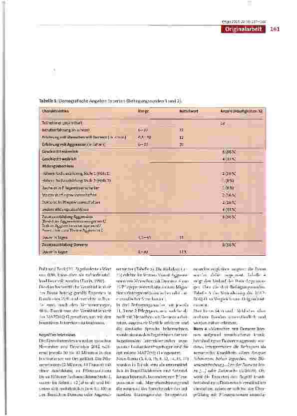 Vorschauseite 5: Inhaltsvalidierung des Fragebogens «The Manage-ment of Aggression in People with Dementia Attitüde Questionnaire German Version» (MAPDAQ-G)