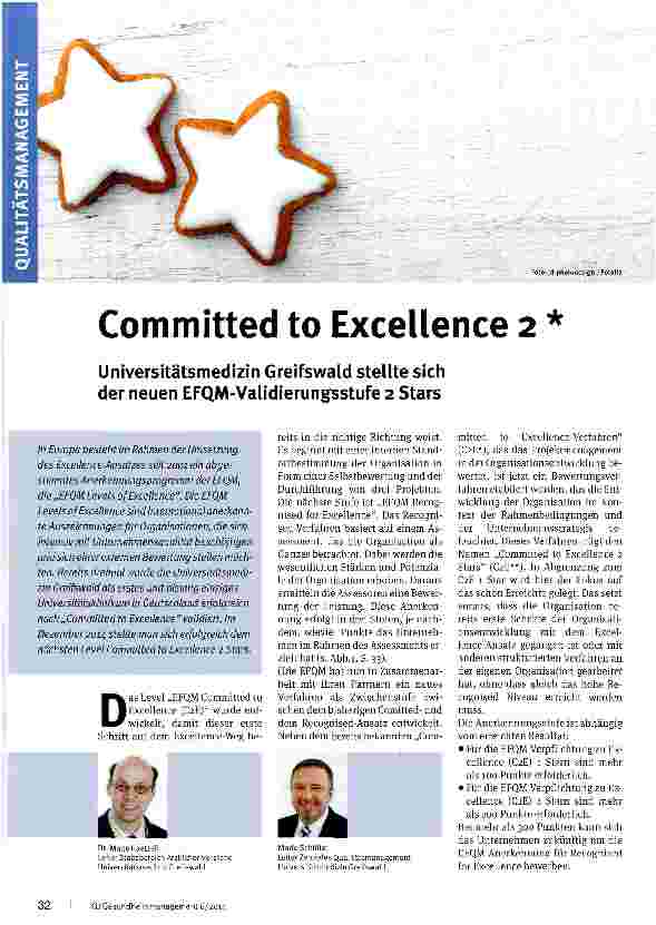 Vorschauseite 1: Committed to Excellence 2 *