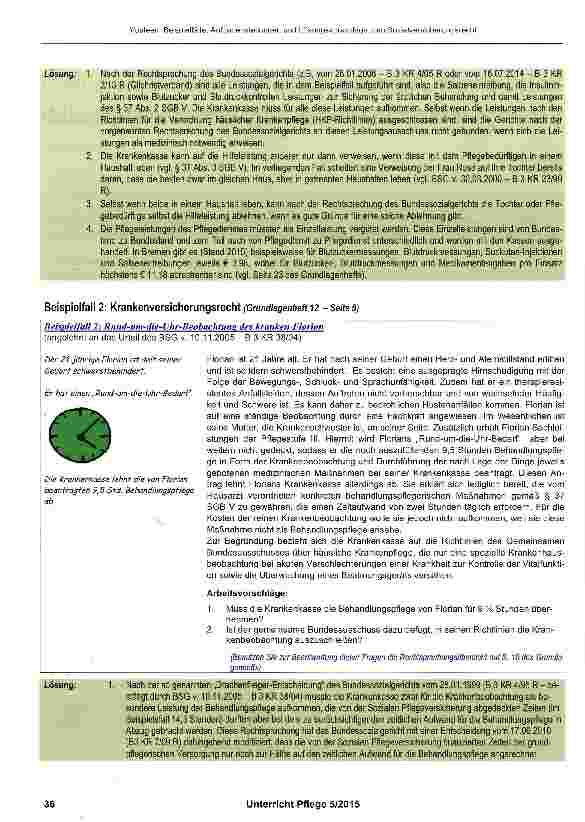 Vorschauseite 2: Beispielfälle, Aufgabenstellungen und Lösungsvorschläge zum Sozialversicherungsrecht