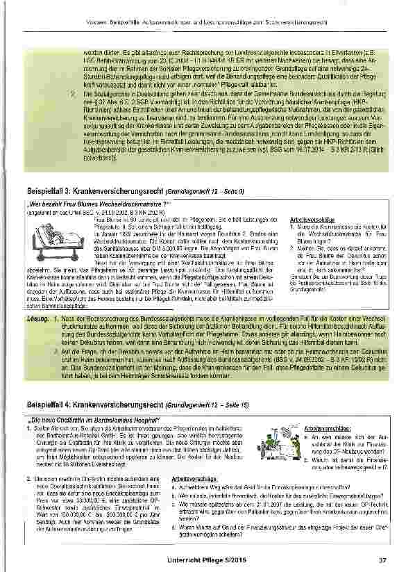 Vorschauseite 3: Beispielfälle, Aufgabenstellungen und Lösungsvorschläge zum Sozialversicherungsrecht
