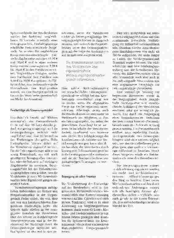 Vorschauseite 3: Festbeträge für HilfsmittelIm Markt ist Bewegungsspielraum