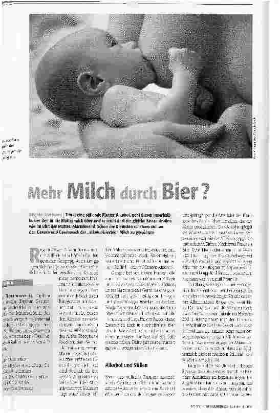 Vorschauseite 1: Mehr Milch durch Bier?