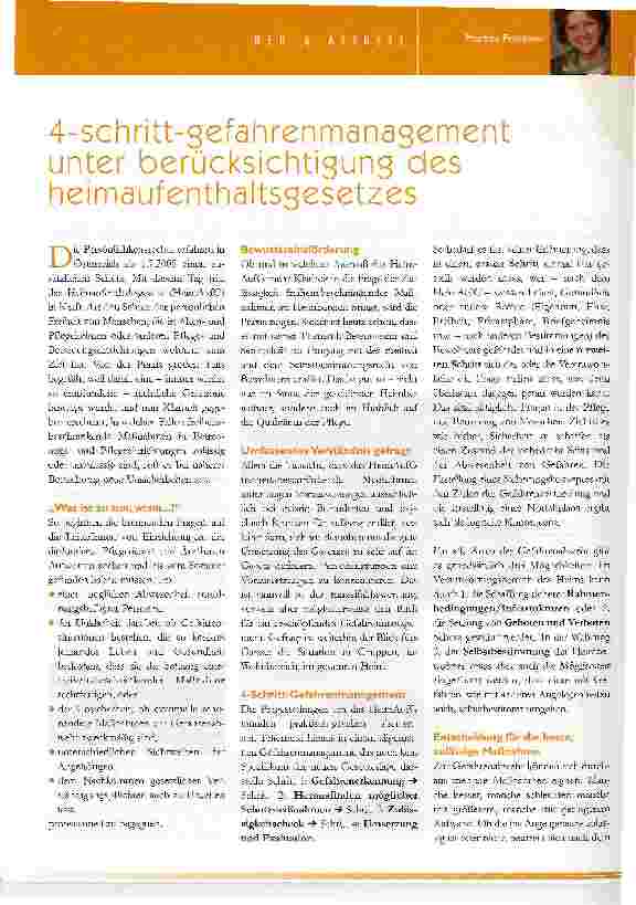 Vorschauseite 1: 4-schritt-gefahrenmanagement unter berücksichtigung des heimaufenthaltsgesetzes