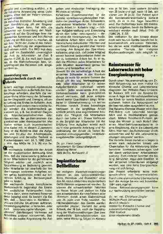 Vorschauseite 3: Rechtliche Probleme beim Einsatz von Medizintechnik