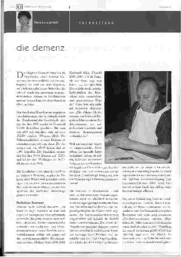 Vorschauseite 1: die demenz