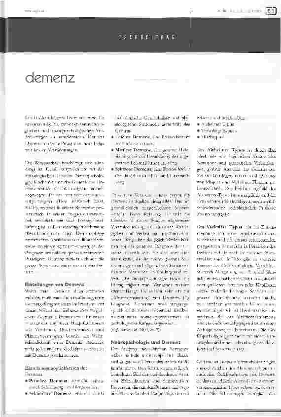 Vorschauseite 2: die demenz