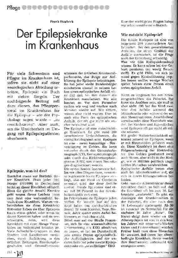 Vorschauseite 1: Der Epilepsiekranke im Krankenhaus