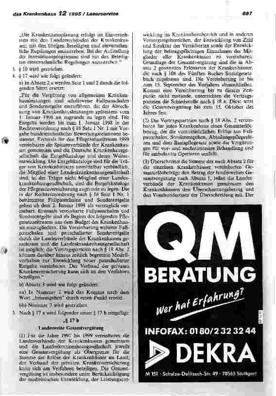 Vorschauseite 3: Entwurf eines Gesetzes zur Stabilisierung der Krankenhausausgaben 1996 Gesetzentwurf der CDU/CSU und F.D.P vom 21. November 1995