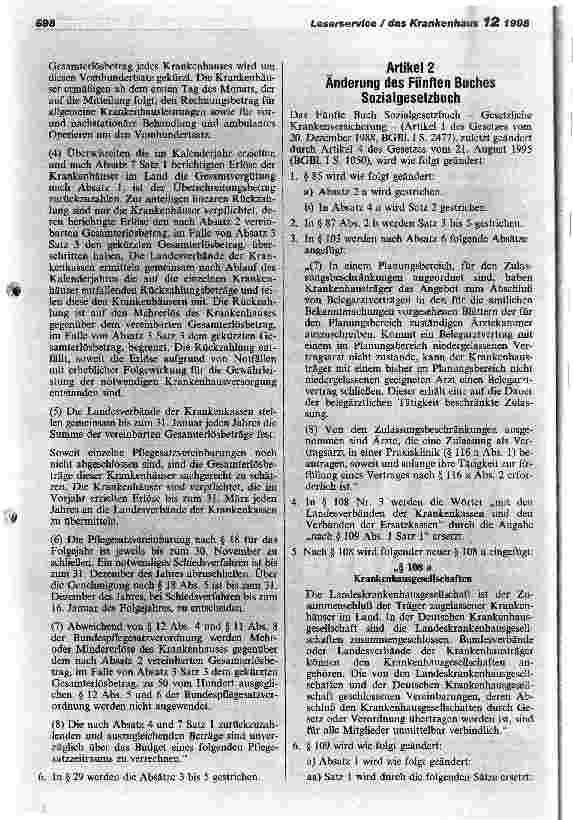 Vorschauseite 4: Entwurf eines Gesetzes zur Stabilisierung der Krankenhausausgaben 1996 Gesetzentwurf der CDU/CSU und F.D.P vom 21. November 1995