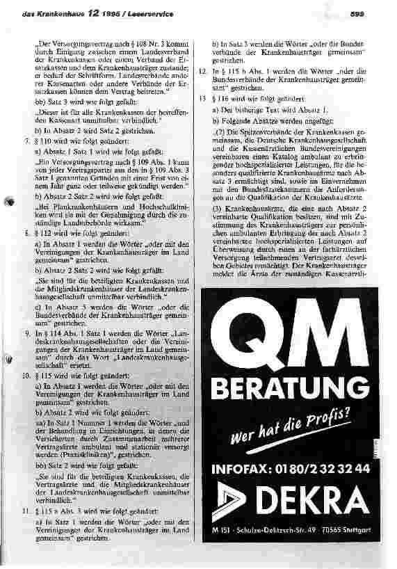 Vorschauseite 5: Entwurf eines Gesetzes zur Stabilisierung der Krankenhausausgaben 1996 Gesetzentwurf der CDU/CSU und F.D.P vom 21. November 1995