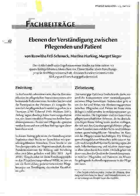 Vorschauseite 1: Ebenen der Verständigung zwischen Pflegenden und Patient