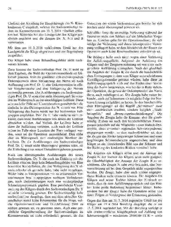 Vorschauseite 2: Medizinische Gutachter müssen Abweichen von Leitlinien nachvollziehbar begründen