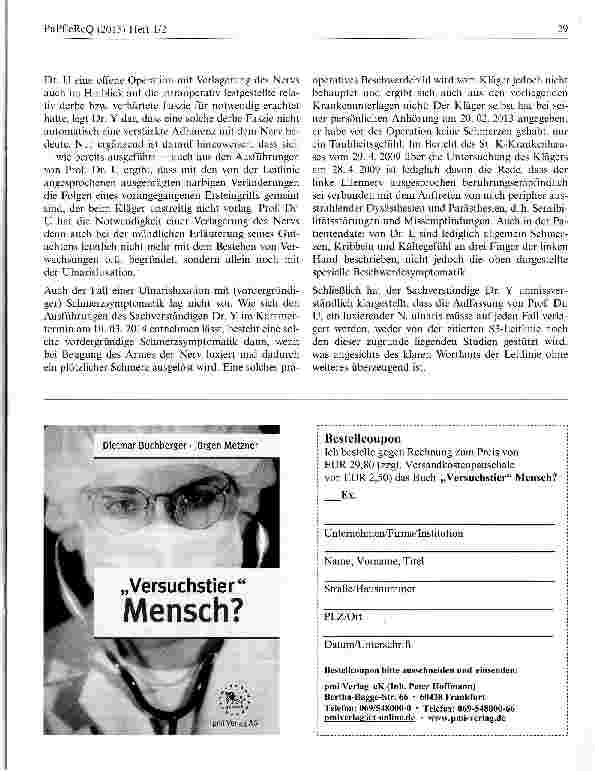 Vorschauseite 5: Medizinische Gutachter müssen Abweichen von Leitlinien nachvollziehbar begründen