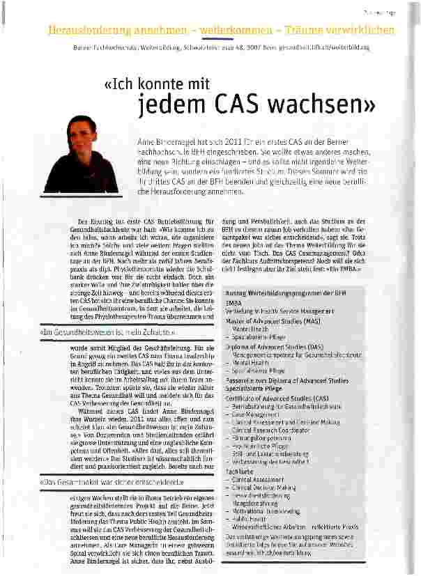 Vorschauseite 1: Ich konnte mit jedem CAS wachsen