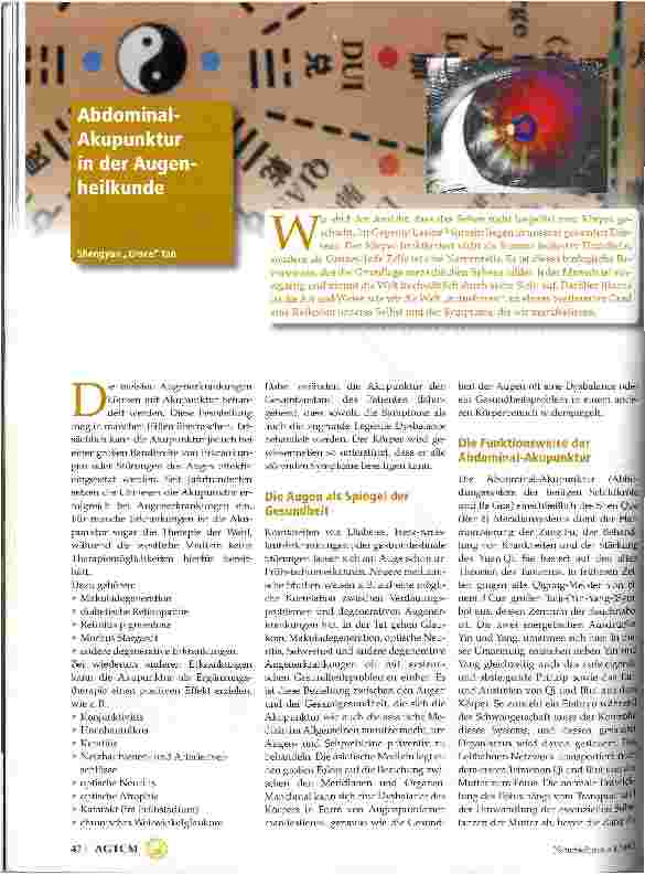 Vorschauseite 1: Abdominal Akupunktur in der Augenheilkunde