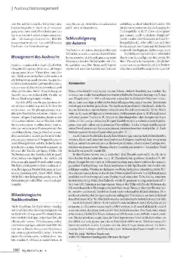 Vorschauseite 2: Ein Pseudo-Ausbruch multiresistenter Acinetobacter-SXämme durch ein kontaminiertes Krankenhaus-Rohrpostsystem