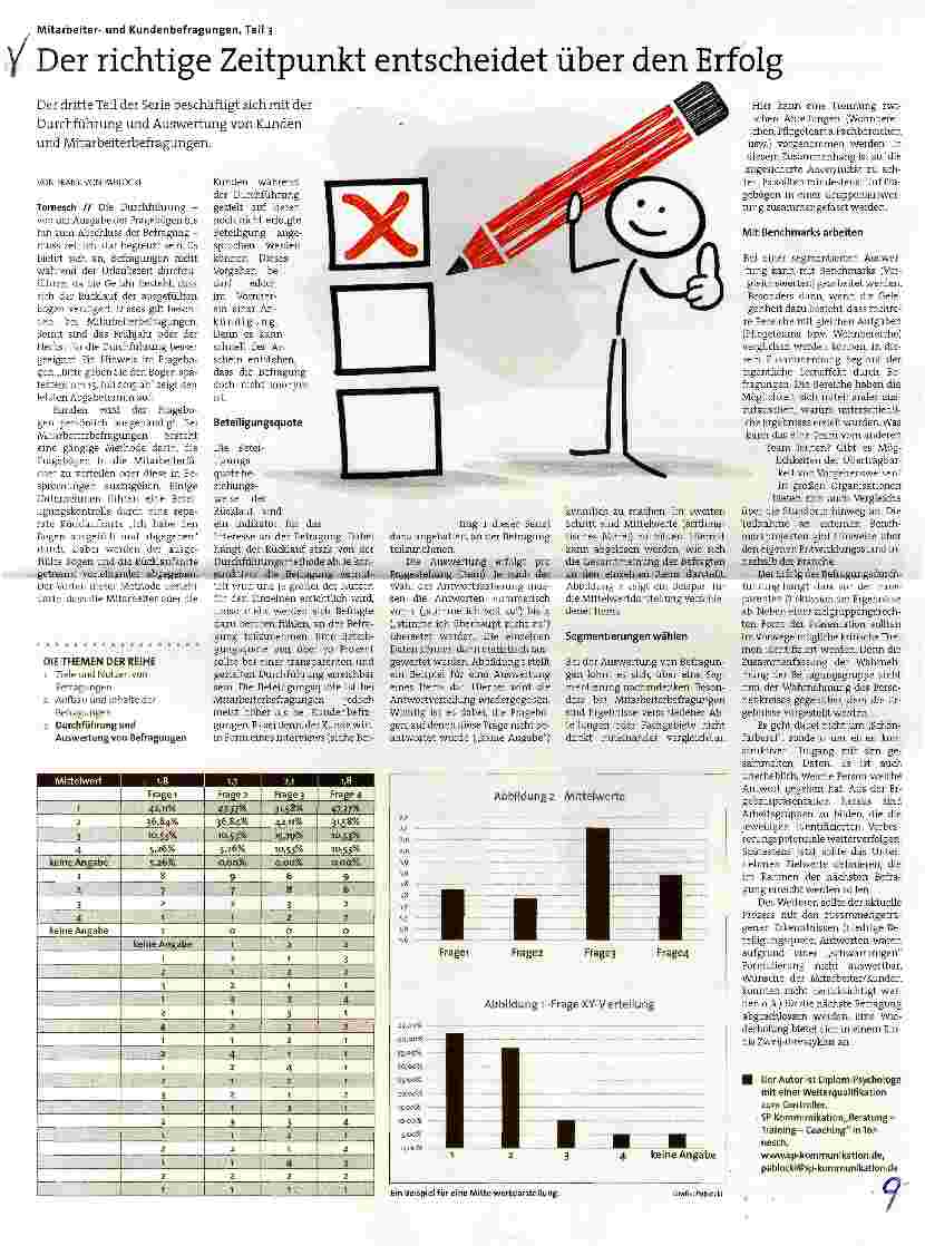 Vorschauseite 1: Mitarbeiterund Kundenbefragungen, Teil 3 Der richtige Zeitpunkt entscheidet über den Erfolg