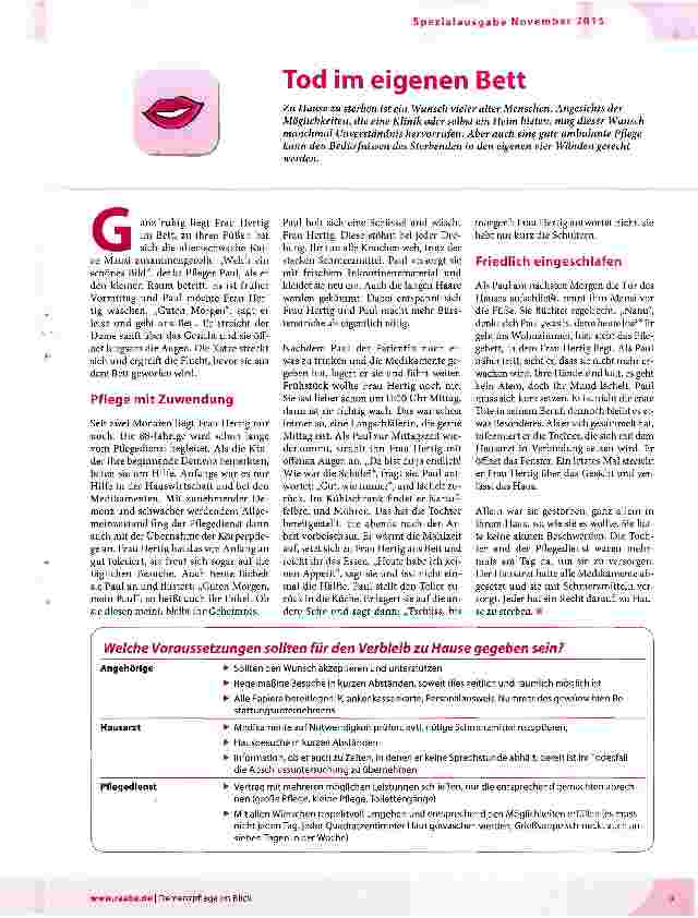 Vorschauseite 1: Tod im eigenen Bett