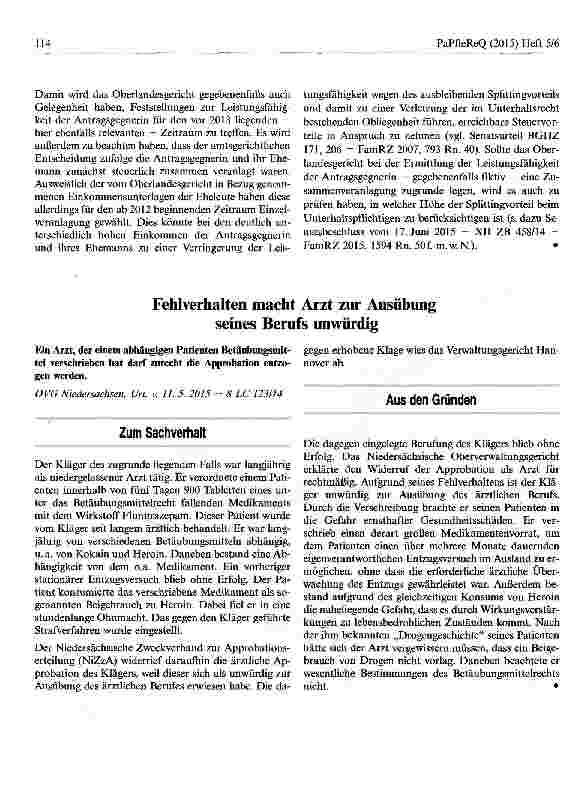 Vorschauseite 6: Unterhaltsbedarf bei Heimaufenthalt eines Elternteils