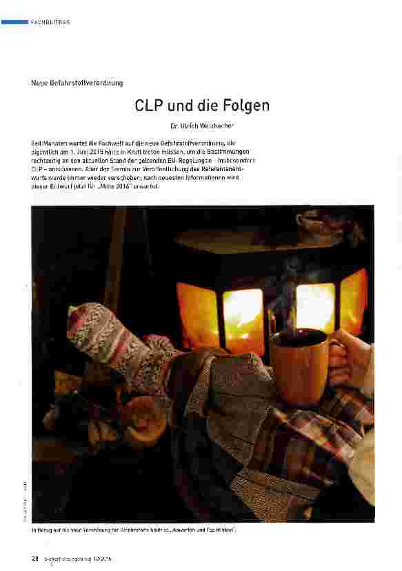 Vorschauseite 1: CLP und die Folgen